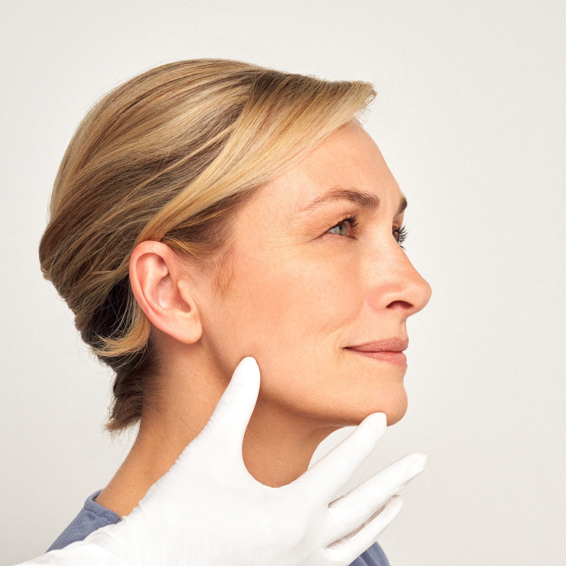 Blong woman Model being examined