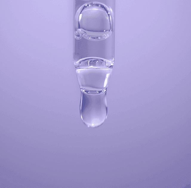 RHA technology represented as an irridescent drop of gel 